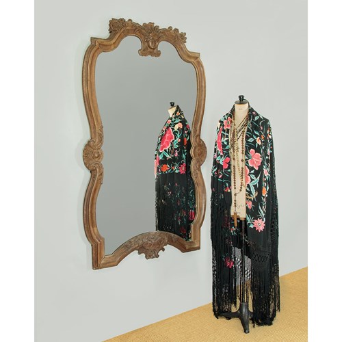 Large Oak Framed Mirror C.1880