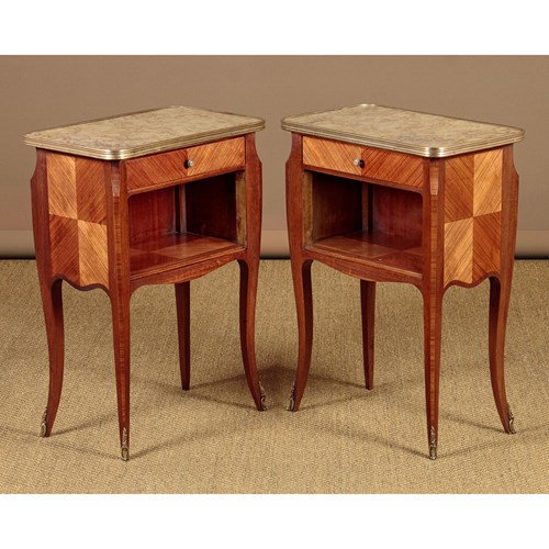 Pair Of Marble Top Side Tables C.1950
