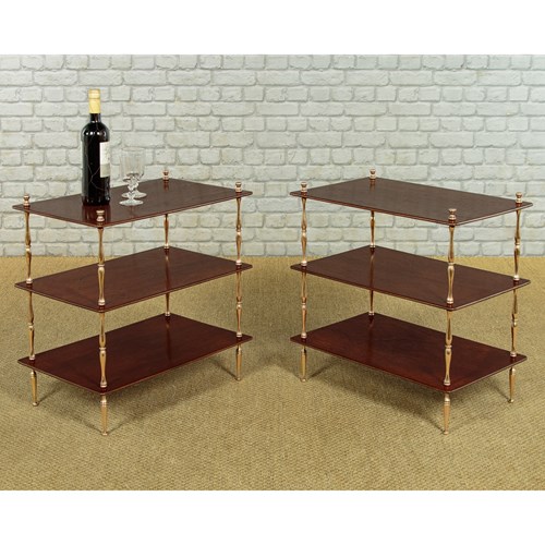 Pair Of Campaign Style Side Tables