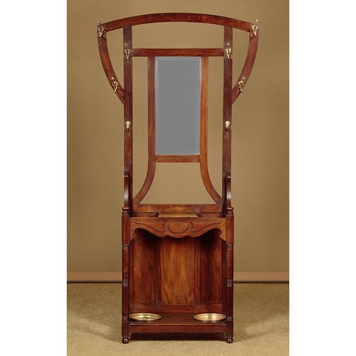 Art Nouveau Oak Hallstand C.1910