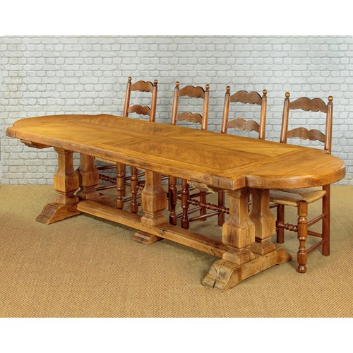 Ten Seater Oak Refectory Dining Table C.1950
