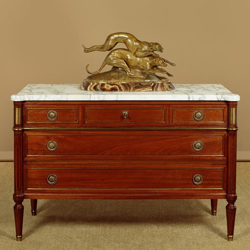 Louis XVI Style Marble Top Commode C.1960