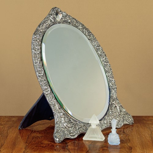 Large Silver Dressing Table Mirror By William Comyns. London 1896