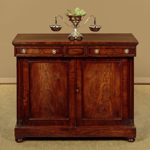 Flame Mahogany Chiffonier Side Cabinet C.1870