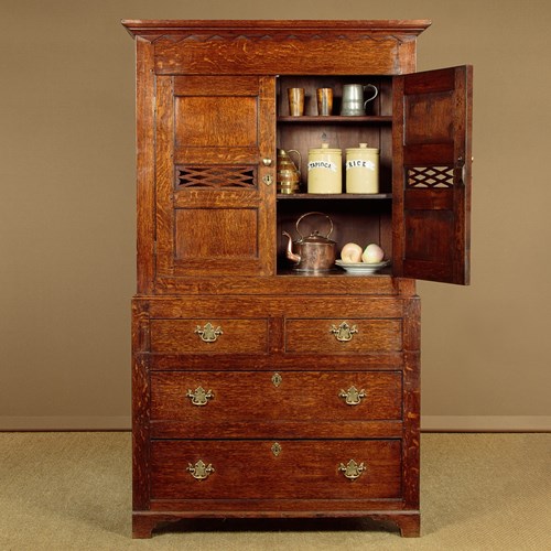 Welsh Oak Bread & Cheese Cupboard C.1820