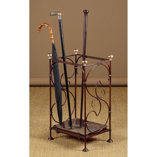 Art Nouveau Wrought Iron Stick Stand C.1900
