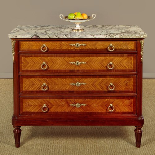 Louis XVI Style Marble Top Commode C.1960