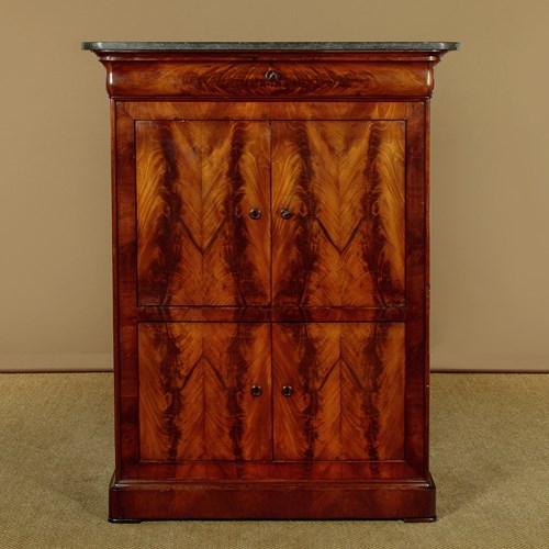 Louis Philippe Flame Mahogany Cupboard C.1830