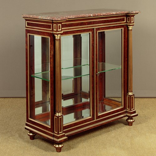 Brass Mounted Mahogany Vitrine C.1890