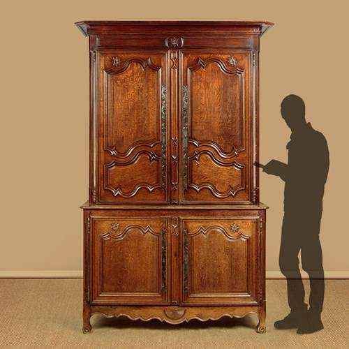 Tall 18Th.C. French Oak Housekeeper's Cupboard C.1770