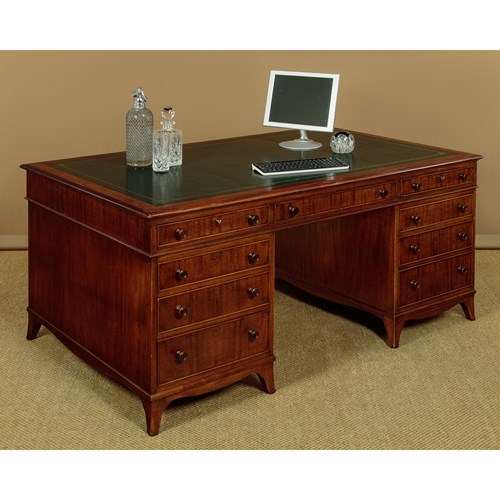 Large Mahogany Pedestal Desk C.1960