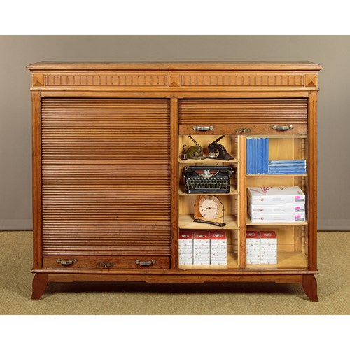 Roll Front Office Cabinet C.1920