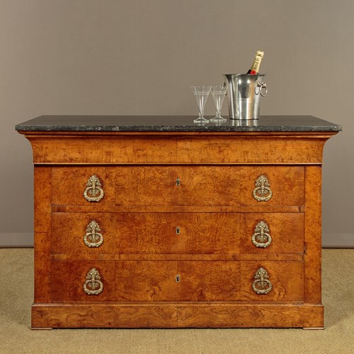 French Burr Elm Commode C.1840