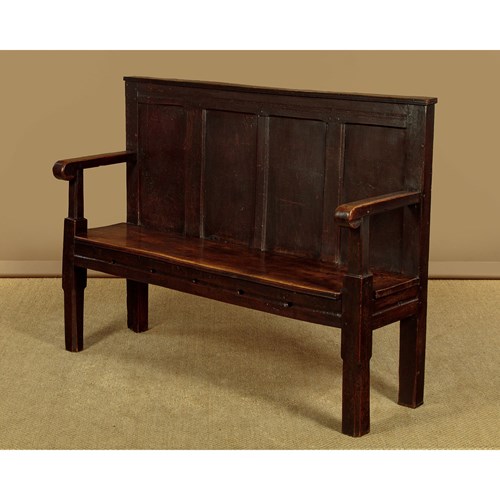 18Th.C. Oak Settle C.1780