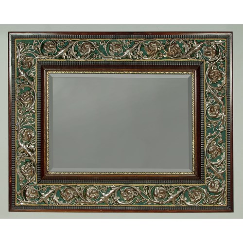 Wall Mirror With Decorative Pierced Steel Frame C.1920