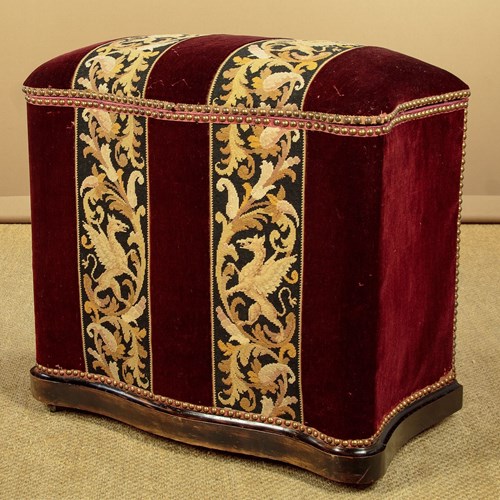 Upholstered Ottoman Log Box C.1890