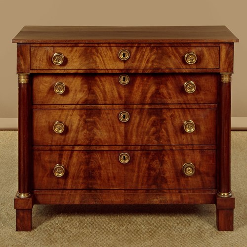 Small Empire Style Mahogany Chest Of Drawers C.1820