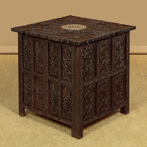 Anglo-Indian Carved Side Table C.1920