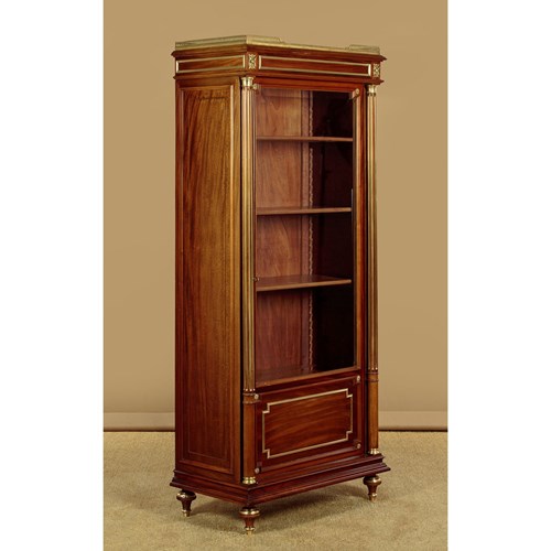 Narrow Brass Mounted Bookcase C.1910