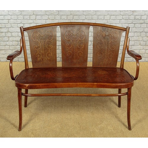 Bentwood Settee By Thonet C.1900