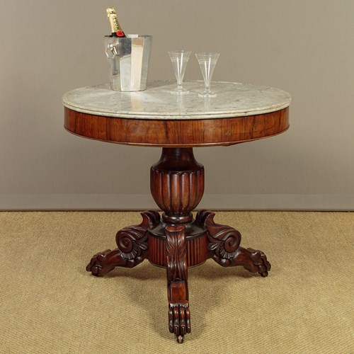 Small Marble Top Gueridon Centre Table C.1860