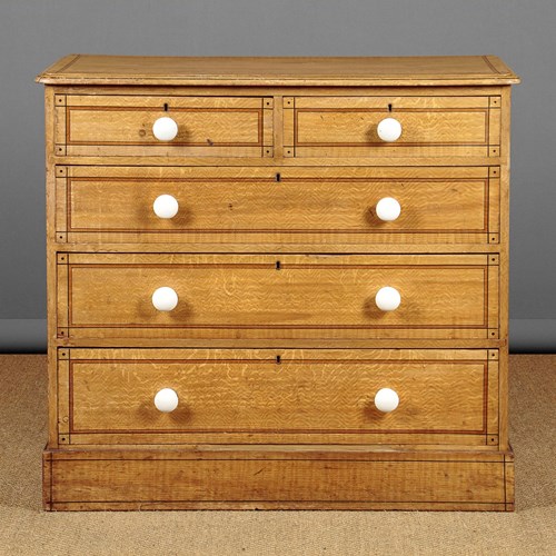 Painted Pine Chest Of Drawers C.1860