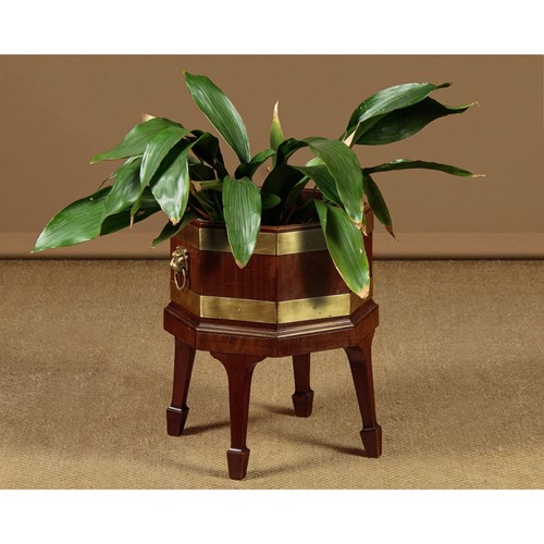 Brass Bound Cellarette or Jardiniere