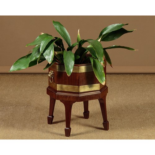 Brass Bound Cellarette Or Jardiniere C.1920