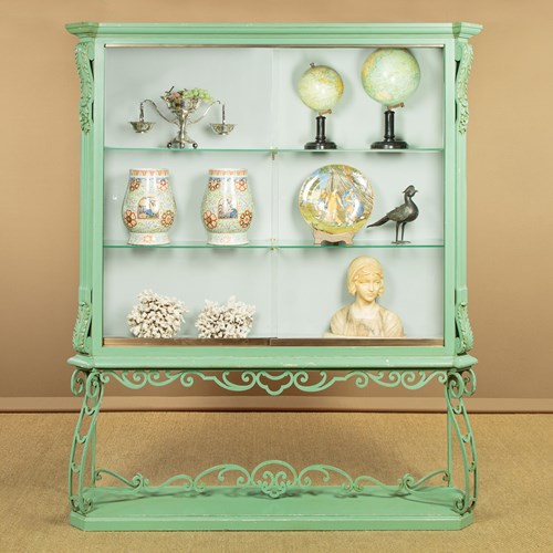 Large Painted Display Cabinet C.1950