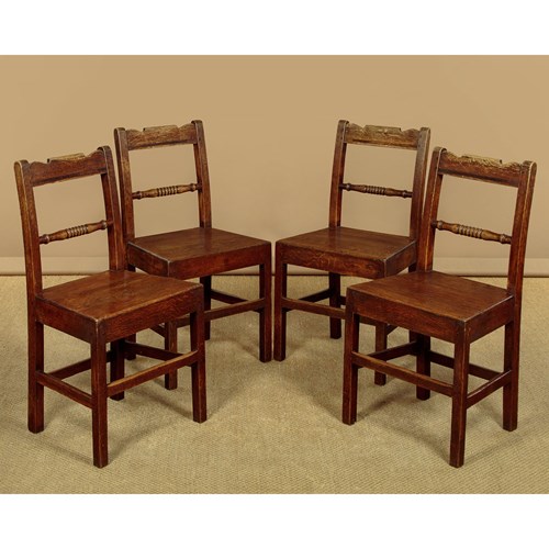 Set Of Four Welsh Cottage Dining Chairs C.1850
