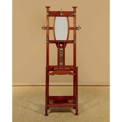 Small Arts & Crafts Hallstand By Shapland & Petter Of Barnstaple C.1900