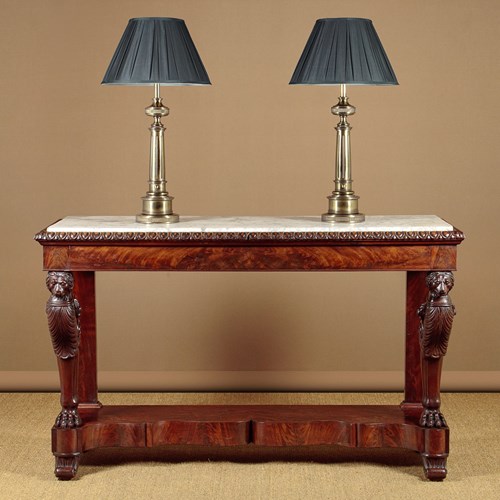 Large Marble Top Console Table C.1880