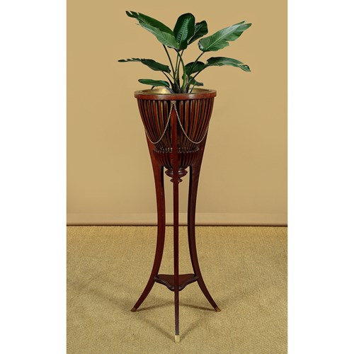 Mahogany & Brass Jardeniere & Stand C.1910