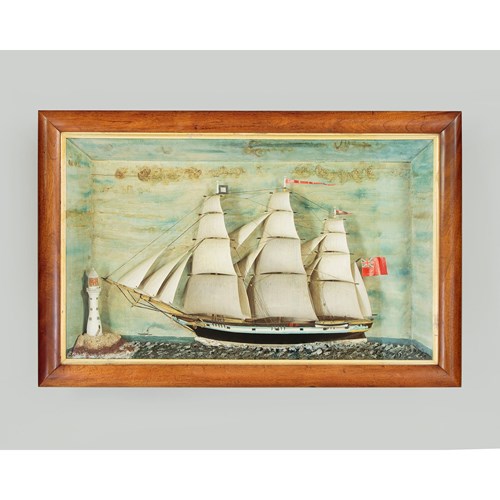 Large Diorama Of The Sailing Ship Sunbeam C.1900