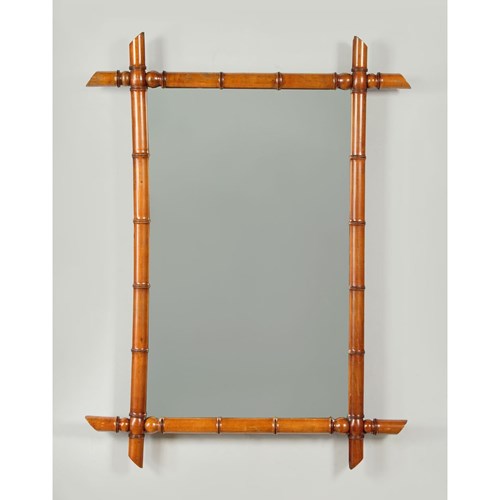 Faux Bamboo Wall Mirror C.1890