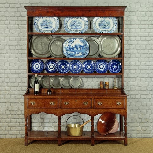 Welsh Dresser With Open Rack & Potboard C.1810