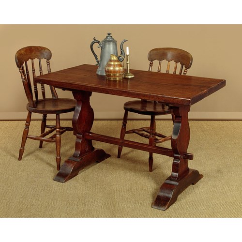Small Oak Refectory Dining Table C.1920