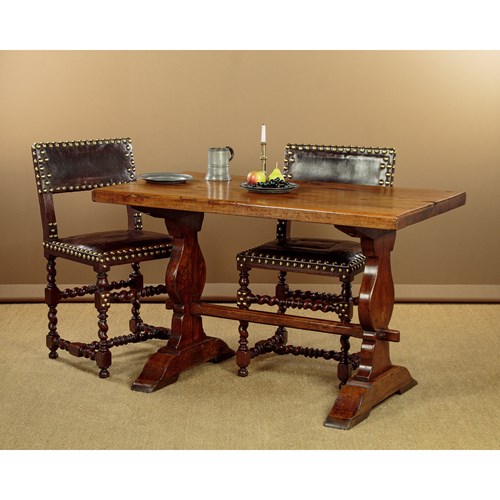 Small Oak Refectory Dining Table C.1920