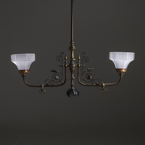 Art & Crafts Holophane Gasolier