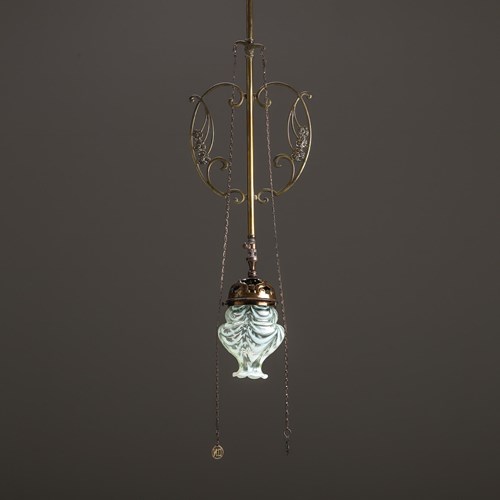 Art Nouveau Gas Pendant Light