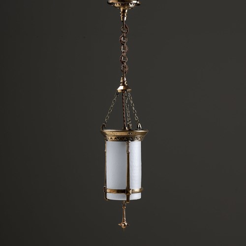 Bronze Hall Lantern By G.E.C
