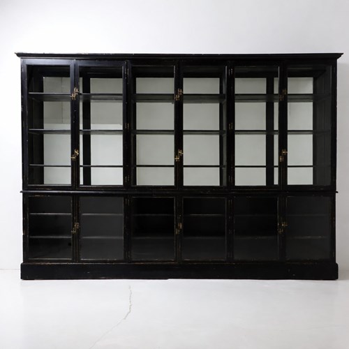 Victorian Ebonised And Glazed Cabinet
