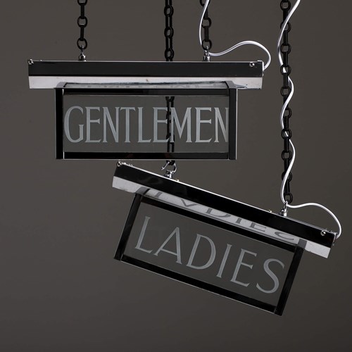 Deco Ladies & Gentelmen Illuminated Signs