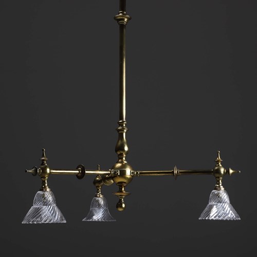 English Three Arm Ceiling Light