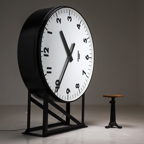Monumental Gents Of Leicester Double-Sided Illuminated Clock