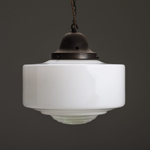Extra Large Art Deco Diffused Opaline