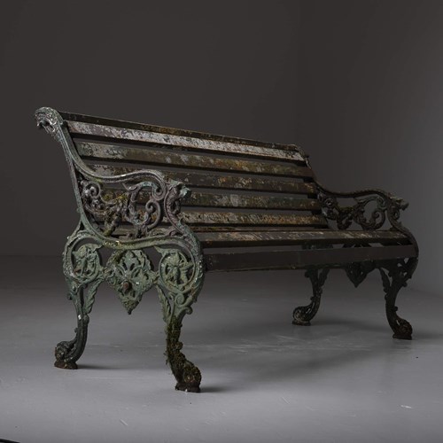 Antique Cast Iron Garden Bench