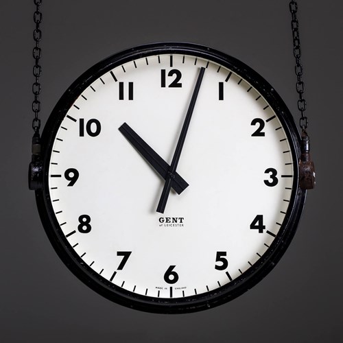 Gents Of Leicester 24 Inch Black Factory Clock