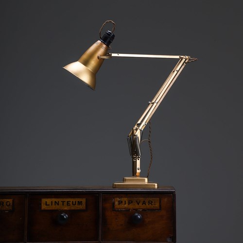 Gold Type 1 Herbert Terry Anglepoise Desk Lamp