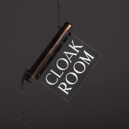 Illuninated Cloak Room Sign